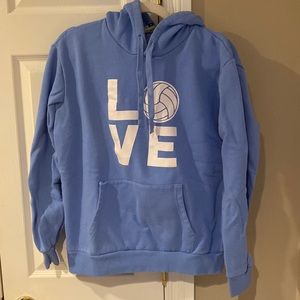 Blue love volleyball sweatshirt, medium barely worn
